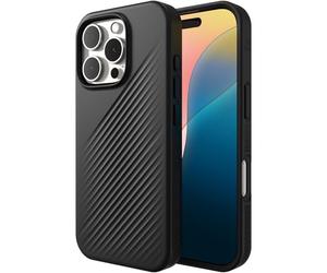 ZAGG Luxe Snap Graphene-Reinforced Case for iPhone 16 Pro [6.3-Inch], MagSafe Compatible, Slim and Comfortable Design, Shockproof Phone Back Cover (Black)