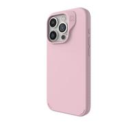 ZAGG Manhattan Snap iPhone 15 Pro Case - Premium Silicone iPhone Case, Durable Graphene Material, Smooth Surface with a Comfortable Ripple Grip, MagSafe Phone Case, Peach Pink