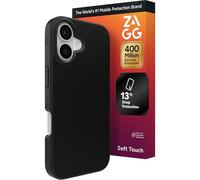 ZAGG Manhattan Snap Phone Case for iPhone 17 - Black, Drop Protection (13ft/4m), Soft-Touch Silicone, Slim & Lightweight, Smooth Surface & No-Slip Grip, MagSafe Compatible