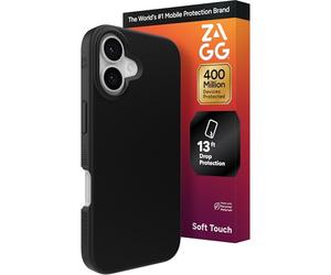 ZAGG Manhattan Snap Phone Case for iPhone 17 - Black, Drop Protection (13ft/4m), Soft-Touch Silicone, Slim & Lightweight, Smooth Surface & No-Slip Grip, MagSafe Compatible