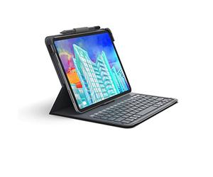 ZAGG Messenger Folio 2 Keyboard for iPad 10.9 (10th Gen) Tablet, Backlight, Pair Multiple Devices, Long Battery, Black, German