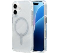 ZAGG Milan Snap Graphene-Reinforced Case for iPhone 16 [6.1-Inch], MagSafe Compatible, Anti-Yellowing, Slim Design, Secure Grip, Fashion-Forward, Shockproof Phone Back Cover (Swirl Glitter)