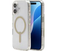 ZAGG Milan Snap Graphene-Reinforced Case for iPhone 16 [6.1-Inch], MagSafe Compatible, Anti-Yellowing, Slim Design, Secure Grip, Fashion-Forward, Shockproof Phone Back Cover (Gold Glitter)