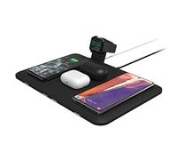 ZAGG mophie 4-in-1 wireless charging mat, 10W Fast charging, UK Plug included, 4 wireless + USB A, Black