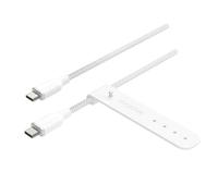 ZAGG mophie Charge Stream USB-C to USB-C Fast Charger and Data Transfer Cable, Enduraflex Silicone, Long-Lasting, Heavy-Duty, 60W, 3m, White