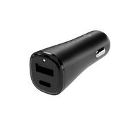 ZAGG mophie Essentials 12W Dual USB-C & USB-A Car Fast Charger for Full-sized Vehicles, USB-C and USB-A devices, LED Power Indicator, Lightweight, Compact Size, Simultaneous Charging (Black)