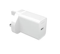 ZAGG mophie Essentials 20W 1-Port USB-C Fast Charger, Power Delivery PD UK Wall Adapter for iPhone, Samsung, iPad, MacBook and More - Optimized for MagSafe, Compact Design (White)