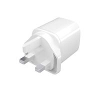 ZAGG mophie Essentials 50W Dual USB-C Fast Charger, Power Delivery PD UK Wall Adapter for iPhone, iPad, MacBook Air, Samsung Galaxy, and More - Charge 2 Devices Simultaneously (White)