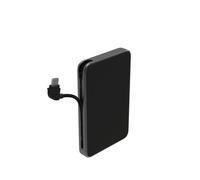 ZAGG mophie Powerstation Plus mini Power Bank, 5,000mAh Portable Battery with USB-C & Lightning-Cables, Dual Device Fast Charging, for Smart Phones, Tablets & other USB-C devices (Black)