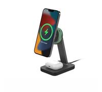 ZAGG mophie Snap+ charging stand & Pad with UK/Ireland Adapter, Qi-Enabled devices, Fast Charging, Up to 15W, 2 devices, Black