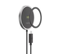 ZAGG mophie Snap+ Wireless Charger, 15W, Fast Charging, MagSafe Compatible, Qi-Enabled, Black