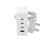 ZAGG mophie USB-C Speedport 120 Wall Charger Hub, 120 Watt, GaN, Fast Charging, Lightning Device, (White, UK Adapter)