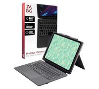 ZAGG Pro Keys Connect iPad Pro 11" (M4) Keyboard Case - USB-C Direct Connect Keyboard with Trackpad, Detachable Backlit Keys, 6.6 ft Drop Protection, Kickstand & Dual USB-C Ports, Black