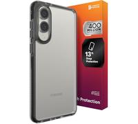 ZAGG Santa Cruz Graphene-Reinforced Case for Samsung Galaxy S25 Edge [6.7-Inch], Vibrant Colors, Anti-Yellowing, Scratch-Resistant, Slim Design, Shockproof Phone Back Cover (Clear/Black)