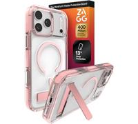 ZAGG Santa Cruz Snap Case with Kickstand for iPhone 17 Pro Max - Pink Sorbet, Drop Protection (13ft/4m), MagSafe Charging Compatible, ClearGuard Anti-Yellowing Technology, Scratch Resistant Phone Case