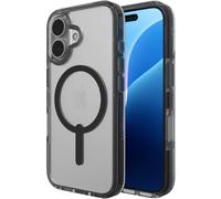 ZAGG Santa Cruz Snap Graphene-Reinforced Case for iPhone 16 [6.1-Inch], MagSafe Compatible, Anti-Yellowing, Scratch-Resistant, Slim Design, Shockproof Phone Back Cover (Black)