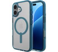 ZAGG Santa Cruz Snap Graphene-Reinforced Case for iPhone 16 [6.1-Inch], MagSafe Compatible, Anti-Yellowing, Scratch-Resistant, Slim Design, Shockproof Phone Back Cover (Retro Blue)