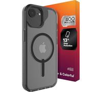 ZAGG Santa Cruz Snap Graphene-Reinforced Case for iPhone 16e [6.1-Inch], MagSafe Compatible, Anti-Yellowing, Scratch-Resistant, Slim Design, Shockproof Phone Back Cover (Clear/Black)
