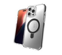 ZAGG Santa Cruz Snap RS Graphene-Reinforced Case with Built-In Ring Stand for iPhone 16 Pro Max [6.9-Inch], MagSafe Compatible, Anti-Yellowing, Shockproof Phone Back Cover (Clear/Black)