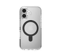 ZAGG Santa Cruz Snap RS Graphene-Reinforced Case with Built-In Ring Stand for iPhone 16 Pro Max [6.9-Inch], MagSafe Compatible, Anti-Yellowing, Shockproof Phone Back Cover (Clear/Black)
