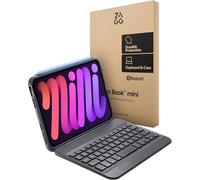 ZAGG Slim Book mini iPad mini (A17 Pro)/ (Gen 6) Keyboard Case - Bluetooth Detachable Keyboard & Protective Case Combo, Slim, Compact, Magnetic Hinge, Multiple Viewing Angles, Ergonomic Typing