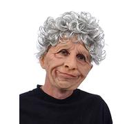 Zagone Grandma Latex Mask - Realistic Old Lady Face, Silicone Halloween Mask for Adults, Grandma Costume Human Face