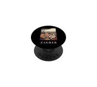 Zagreb Croatia Historic Cathedral Travel Art PopSockets Adhesive PopGrip