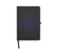 Zagreb Croatia Passport Stamp Travel Notebook, Blank Pages, Faux Leather Cover, Planner, Journal, Workbook