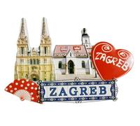 Zagreb Croatia Refrigerator Magnet Travel Souvenir Fridge Decoration 3D Craft Collection