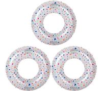 ZaH Pool Swim Ring Set Inflatable Rainbow Dot Swim Ring for Summer Holiday Swimming Raft (Medium, Set of 3pcs)