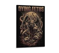 ZAHAABWS Dying Fetus Metal Art Poster Poster Decorative Painting Canvas Wall Posters And Art Picture Print Modern Family Bedroom Decor Posters 20x30inch(50x75cm)