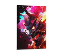 ZAHAABWS Paint The Oni Mask Art Poster Poster Decorative Painting Canvas Wall Posters And Art Picture Print Modern Family Bedroom Decor Posters 24x36inch(60x90cm)