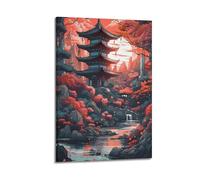 ZAHAABWS Painted Japanese Land Poster Poster Decorative Painting Canvas Wall Posters And Art Picture Print Modern Family Bedroom Decor Posters 16x24inch(40x60cm)