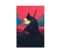 ZAHAABWS Samurai Warrior Sunset Art Poster Poster Decorative Painting Canvas Wall Posters And Art Picture Print Modern Family Bedroom Decor Posters 24x36inch(60x90cm)