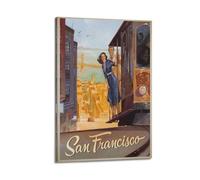 ZAHAABWS San Francisco Retro Poster Poster Decorative Painting Canvas Wall Posters And Art Picture Print Modern Family Bedroom Decor Posters 16x24inch(40x60cm)