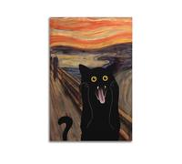ZAHAABWS Screaming Meow Art Poster Poster Decorative Painting Canvas Wall Posters And Art Picture Print Modern Family Bedroom Decor Posters 20x30inch(50x75cm)