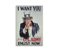 ZAHAABWS Uncle Sam I Want You to Join The United States Army Art Poster Poster Decorative Painting Canvas Wall Posters And Art Picture Print Modern Family Bedroom Decor Posters 16x24inch(40x60cm)