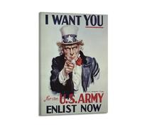 ZAHAABWS Uncle Sam I Want You to Join The United States Army Art Poster Poster Decorative Painting Canvas Wall Posters And Art Picture Print Modern Family Bedroom Decor Posters 12x18inch(30x45cm)
