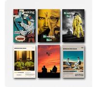 Zahantu A Set Of 6 Breaking Poster Bad Tv Series Movie Film Vintage Cover Wall Art Canvas Posters Room Decorative Aesthetic Print Decor 08x12inch(20x30cm) Style-2