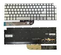Zahara Laptop Silver Backlit US Layout for Keyboard for Dell ins piron 15 3501 3502 3505 5501 5502 5508 5584 5590 5593 5594 5598, ins piron 15 7500 7501 7590 7591, Latitude 3510 Series