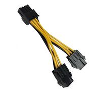 Zahara PCIE VGA Graphics Card Power Cable for NVIDIA Dual 6 Pin Female to 8 Pin Male