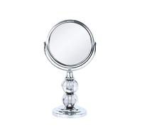 Zahari Home Aroma Magnifying Makeup Mirror with Stand, Double Sided 1X/3X Magnification, 360 Degree Swirl, 6.30 inch Grey