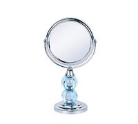 Zahari Home Aroma Magnifying Makeup Mirror with Stand, Double Sided 1X/3X Magnification, 360 Degree Swirl, 6.30 inch Blue