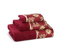 Zahari Home Elegant Rose 3 Piece Cotton Bath Towel Set, Bath, Hand, Wash Towels, Floral Modern Bathroom