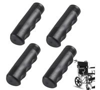 ZAHD 4 x Ergonomic Handles for Rollator and Wheelchair Universal Walker Handles Black Rollator Replacement Handles for Walker 22 mm (Black)