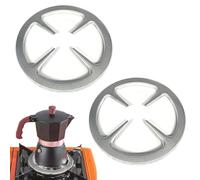 ZAHD Pack of 2 Wok Ring Support Universal Cast Iron Wok Ring Gas Stove Cross Pot Carrier Gas Cooker Grid Attachment Ring Durable for Gas Cookers Espresso Maker Coffee Maker Camping Stove 15 cm