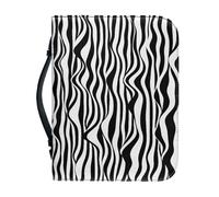 ZAHHYG Bible Cover Case for Women Leather Black Line Book Pouch with Handle, Waterproof Multi-Functional Large Size, Zipper and Multi-Pockets for Men, Women 28.5x5.12cm