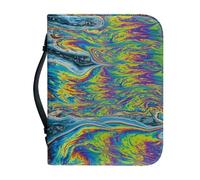 ZAHHYG Bible Cover Large Abstract Pu Leather Carrying Book Pouch Protective with Zip, Bible Bag with Handle for Men, Women, Friends 30.5x6.3cm