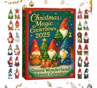 Zahoken 2025 Christmas Advent | 2025 Gnome 24 Days Calendars Doll Decoration,Flat Charm Small for Collectors Wreaths Holiday Shops December Women Men Kids Boys Girls Teens Family