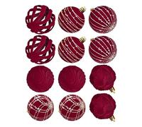 Zahoken Ball Ornaments | Festival Charm Pendant,2.4 Inch Christmas Ball Ornaments for Tabletop Fireplace Garden Stair Banister Window Porch Pathway Garland Tree